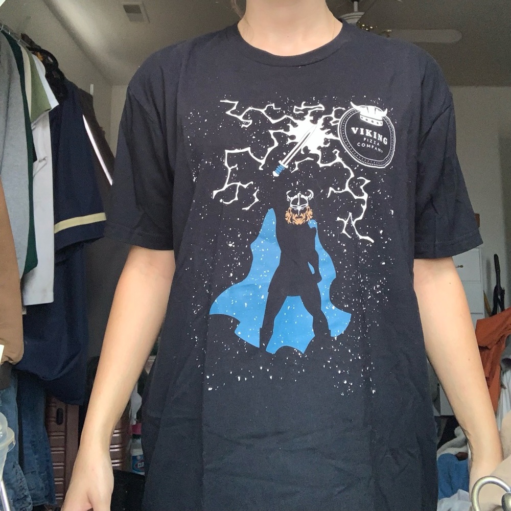 Black “Viking Pizza Company” T-shirt